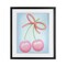 Stupell Industries Cherries And Round Bow Framed Print Under Glass, design by Marcus Prime